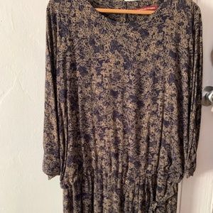 Comptoir des Cotonniers navy blue dress mini cut